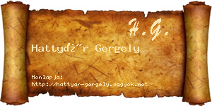 Hattyár Gergely névjegykártya