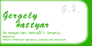 gergely hattyar business card